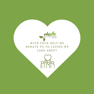 with your help we donate 3% to causes we care about